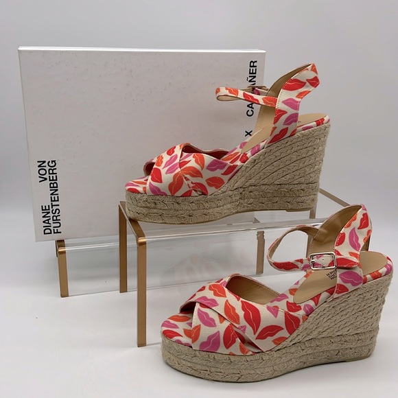 Castaner Shoes - Castañer X Diane Von Furstenberg Blaudell Wedge
Espadrilles Rose Multi
